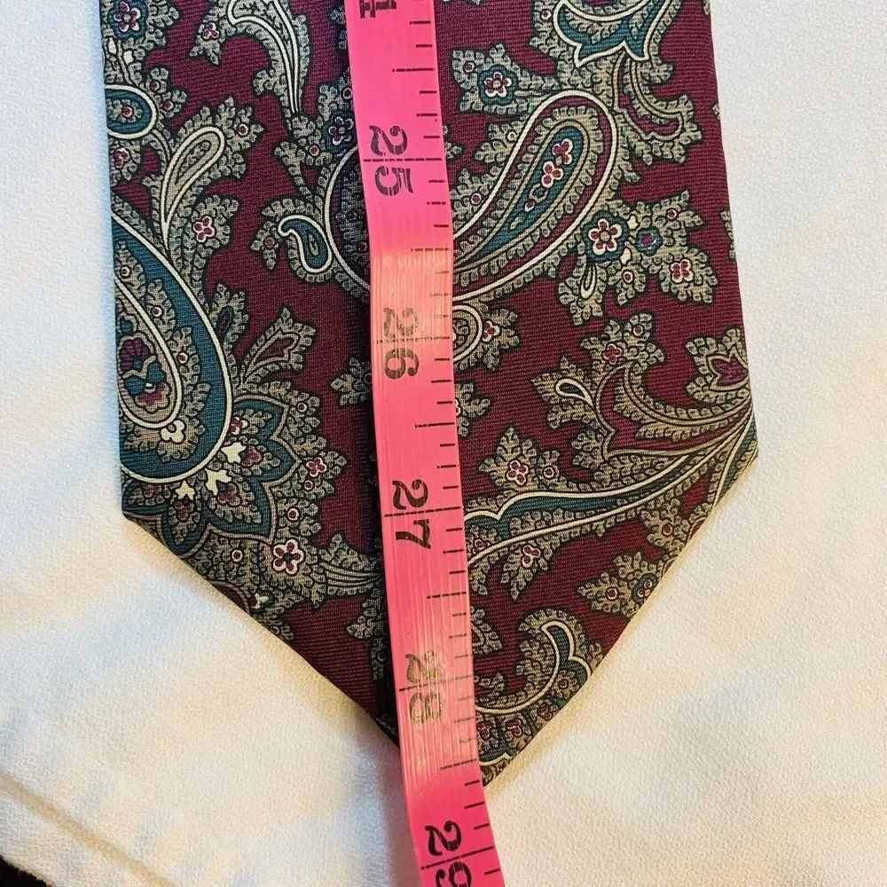 Rooster Silk‎ Paisley Necktie Tie Preppy Office Professional Made USA READ